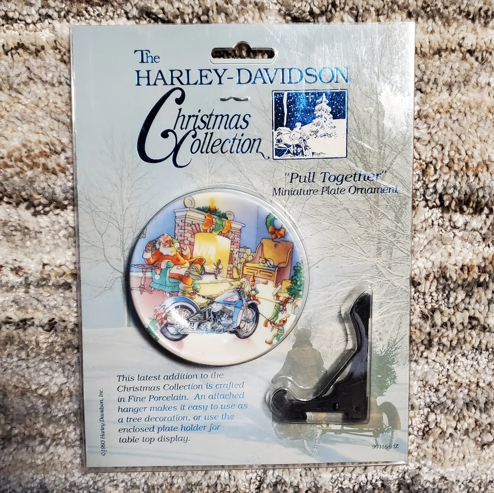 Harley-Davidson Christmas Collection Miniature Plate Ornament